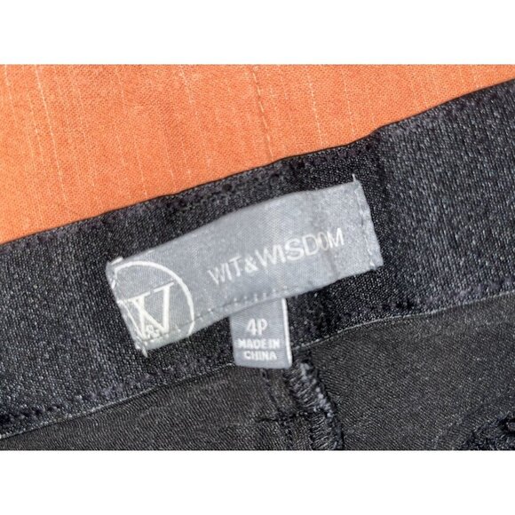 Wit & Wisdom Black Denim Stretch Mid-Rise Ankle Skinny Jeans Women's Size 4P - Picture 6 of 12